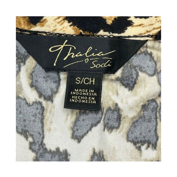 Thalia Sodi Leopard Print Tank Top Waist Tie Women’s Size Small - Picture 2 of 7